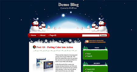 Blue Christmas WordPress Theme