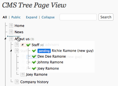 CMS Tree Page View WordPress Plugin