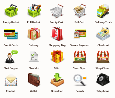 free e-commerce icons set