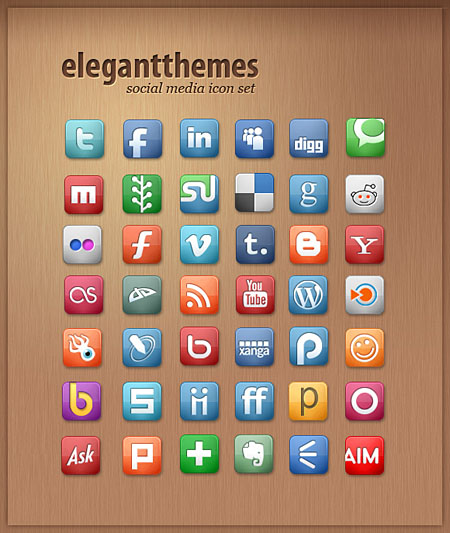 Elegant Themes Social Media Icon Set