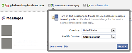 Facebook New Messages