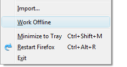 Firefox Work Offline