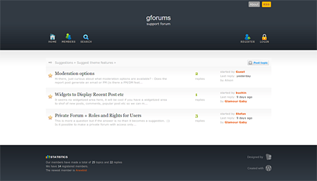 gForums WordPress Theme