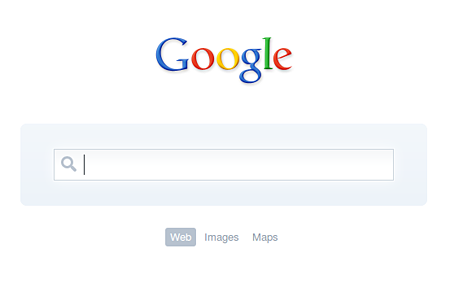 Google Minimalist Homepage