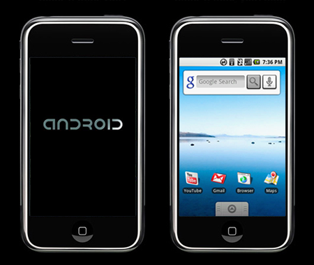 Google Android on Apple iPhone 