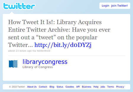 Library of Congress Tweet