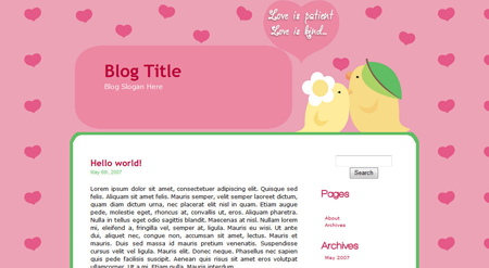 Love Birds WordPress Theme