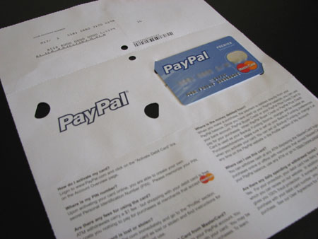 PayPal Visa Debit Card