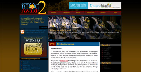 Philippine Blog Awards Website