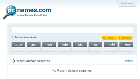 PC Names Domain Search Engine