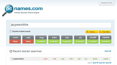 PC Names Domain Search Engine