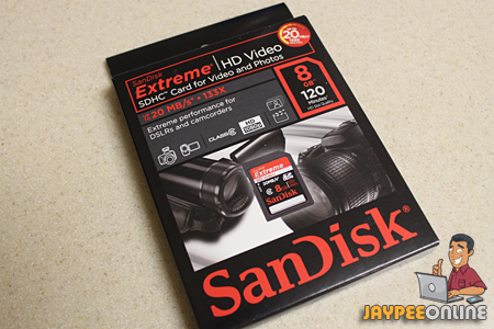 Sandisk 8GB Extreme SDHC HD Video