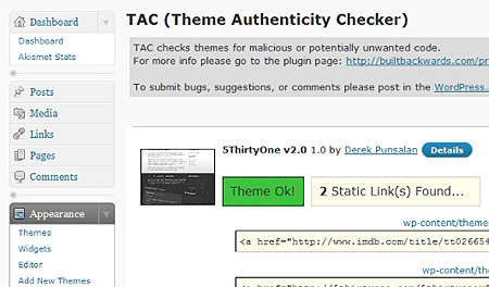 Theme Authenticity Checker Plugin