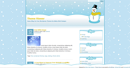 Winter Wonderland WordPress Theme