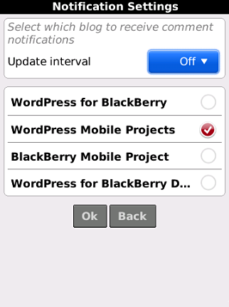 WordPress for BlackBerry