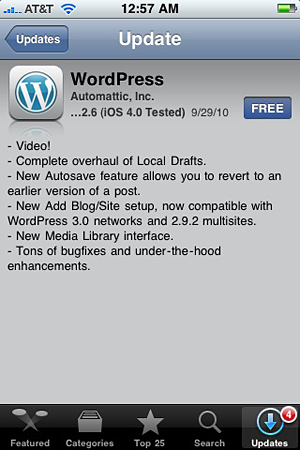 WordPress for iPhone/iPad v2.6