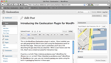 WordPress Geolocation Plugin