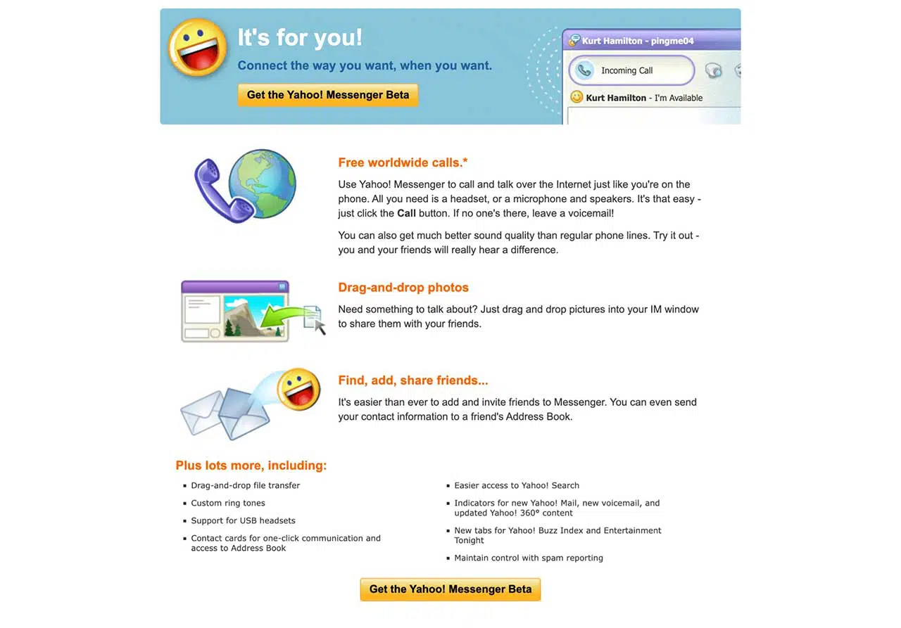 Yahoo Messenger v7 Beta