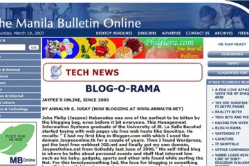JaypeeOnline Manila Bulletin Blog-O-Rama