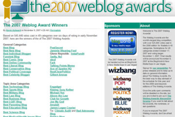 2007 weblog awards