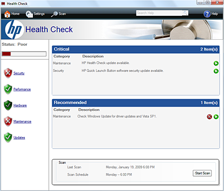 hp health check