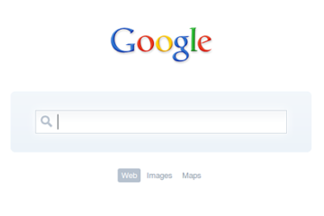 google minimalist homepage