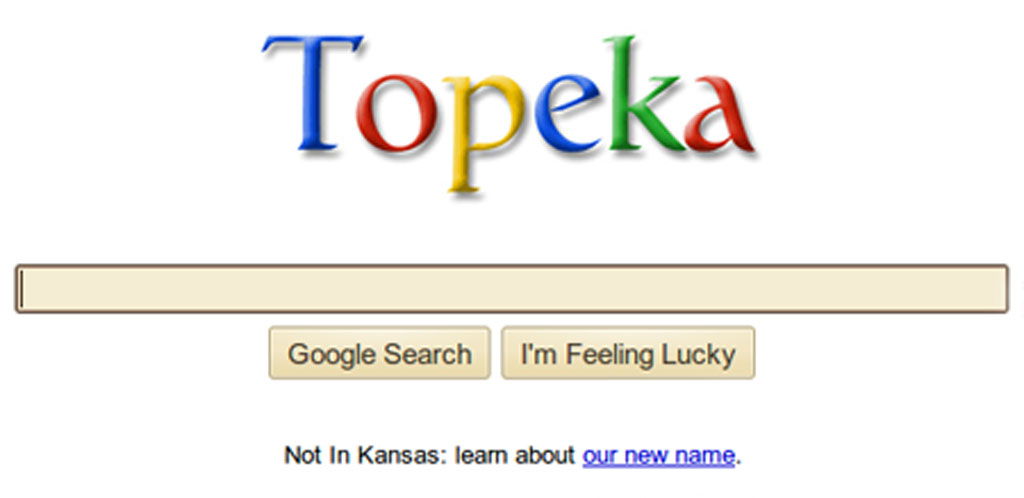 Google Topeka Homepage