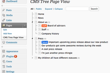 cms tree pageview