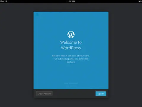 wordpress for ios ipad