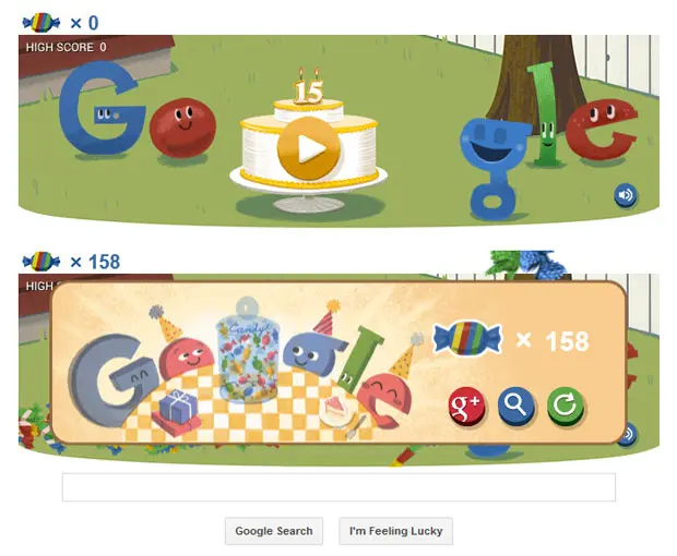 google 15th birthday