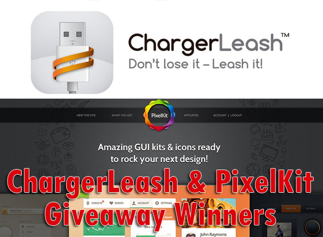 chargerleash & pixelkit giveaway winners