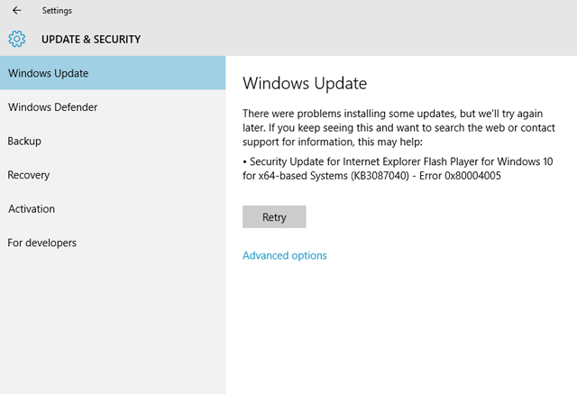 security update kb3087040