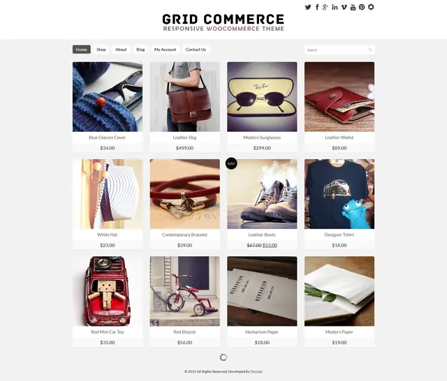 grid commerce theme