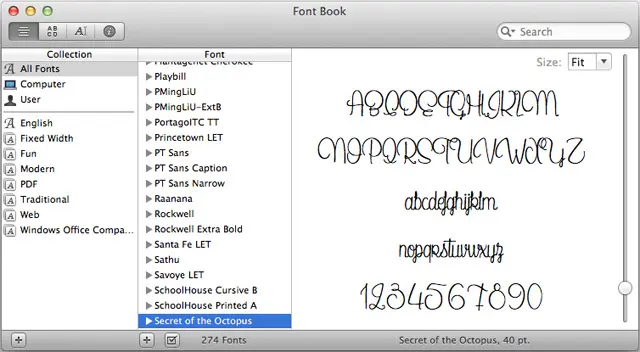 mac font book