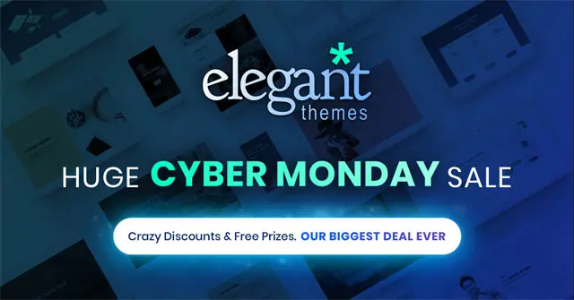 Elegant Themes Cyber Monday