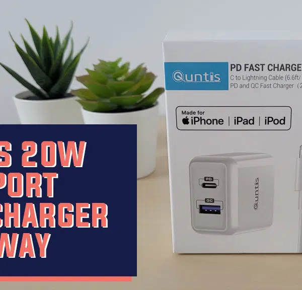 Quntis 20W Dual Port Fast Charger Giveaway