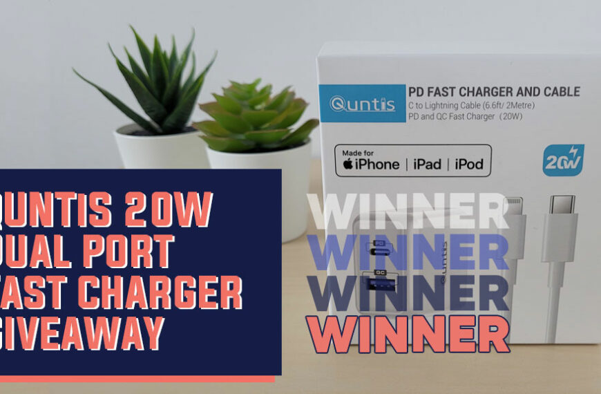 Quntis 20W Dual Port Fast Charger Giveaway…