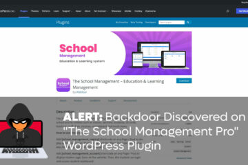 The School Management Pro WordPress Plugin Backdoor