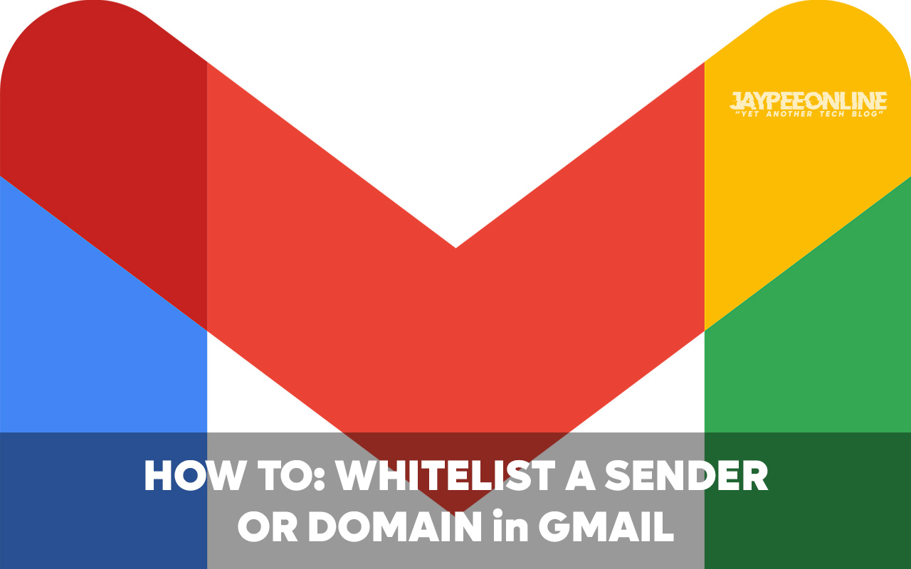 Gmail Logo Whitelist Sender or Domain in Gmail Text